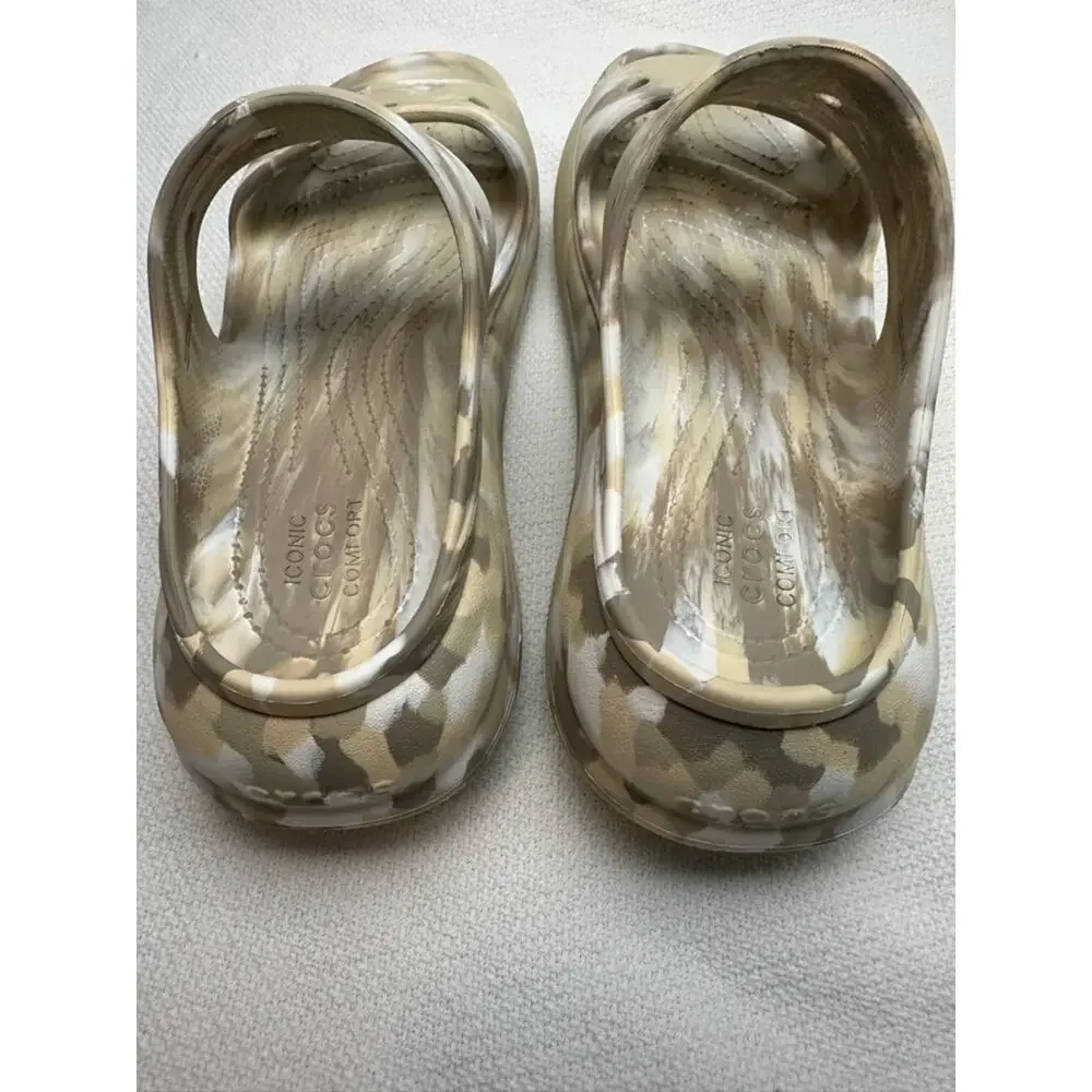 CROCS Classic Crush Marbled Sandal Platform Women Size 10
